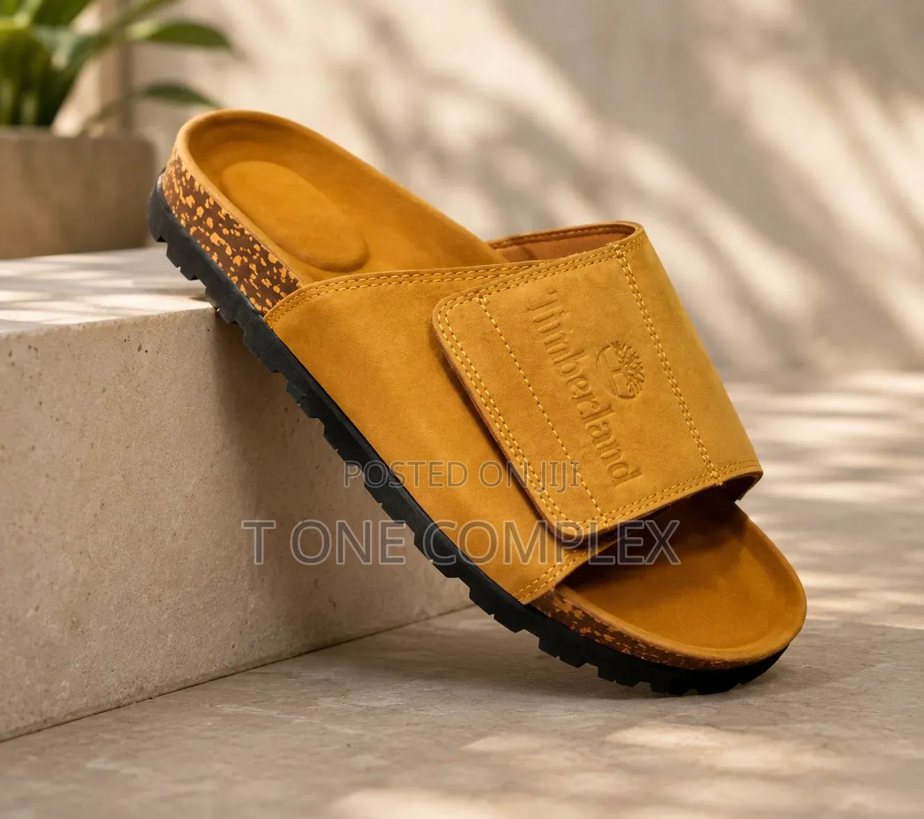Original Timberland Cork Slides Suede Green Black Brown