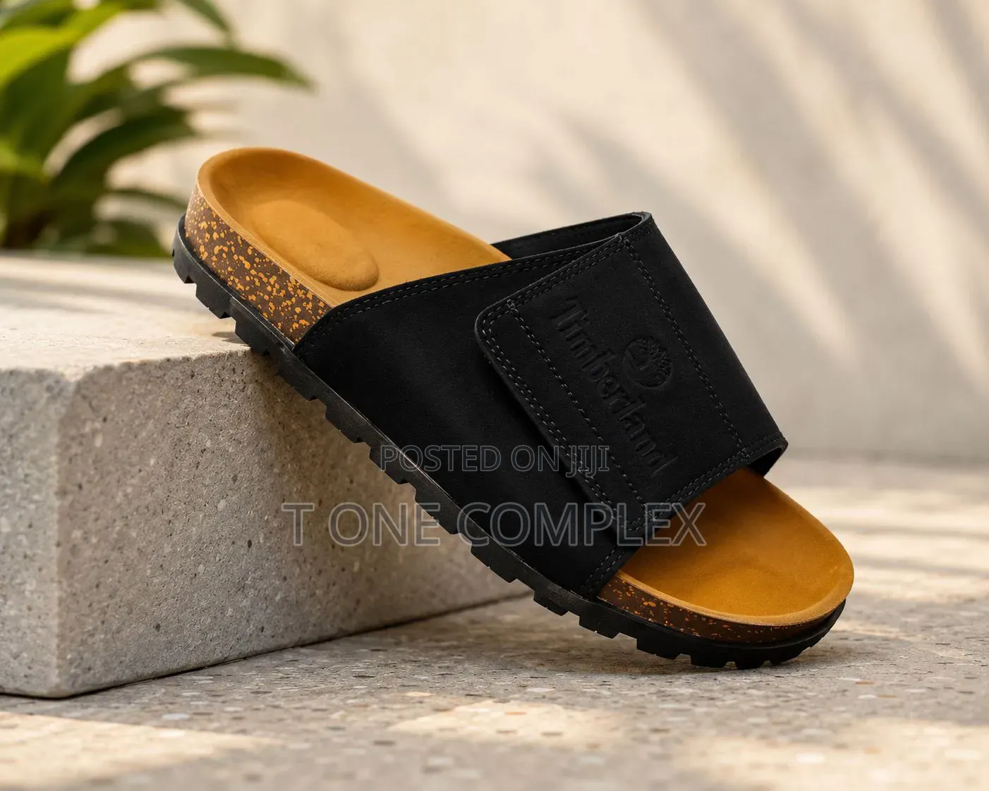 Original Timberland Cork Slides Suede Green Black Brown