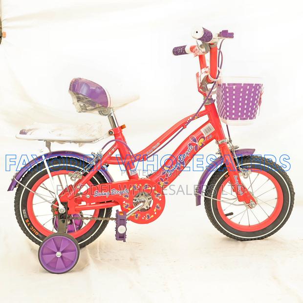 Swing Kids Bicycle Size 12 With Basket, Back Seat Training Wheels