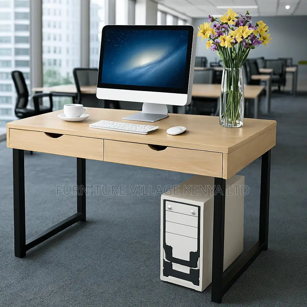 Home Office Study Desk With Drawers