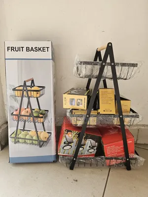 Elegant 3-Tier Wire Fruit Rack for Dining Table Kitchen