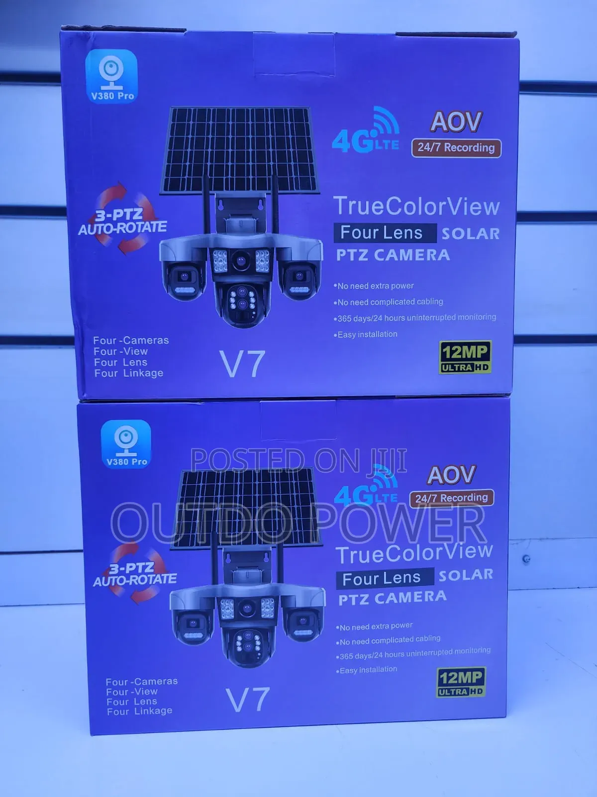 Ubox 3 Lens Solar 4g CCTV Camera