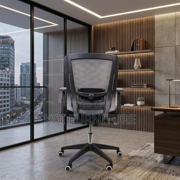 Office Chair; Fabric Office Seat With Mid Backrest - thumbnail 4