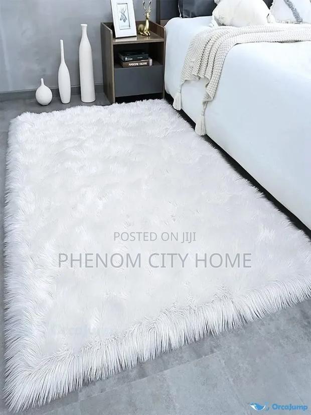 White Faux Fur Bedside Mat Now Available