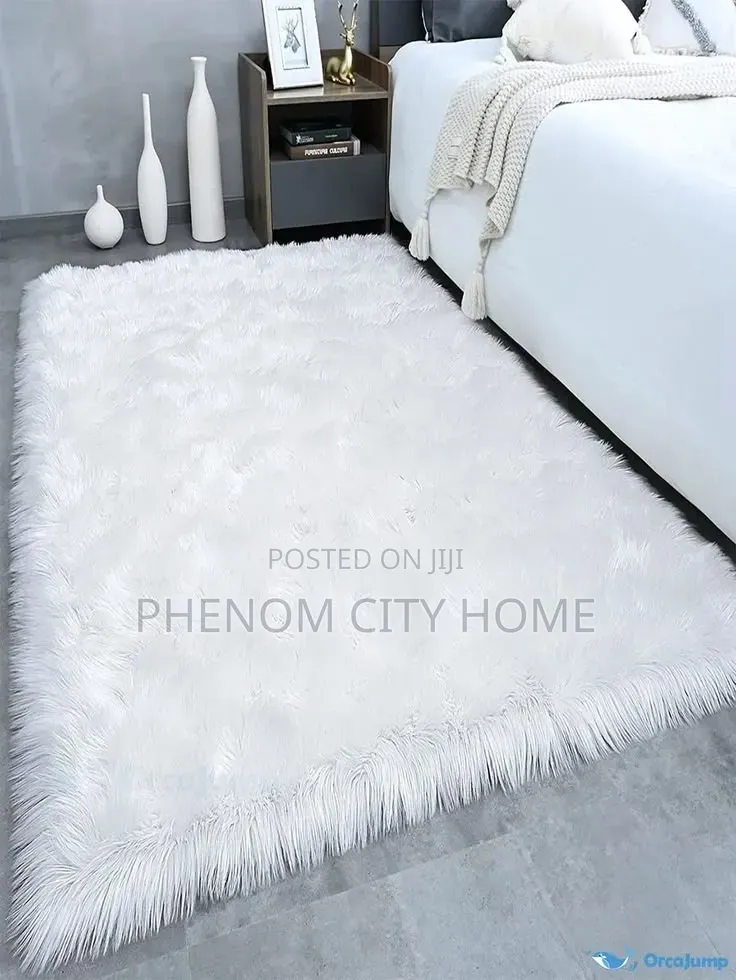 White Faux Fur Bedside Mat Now Available