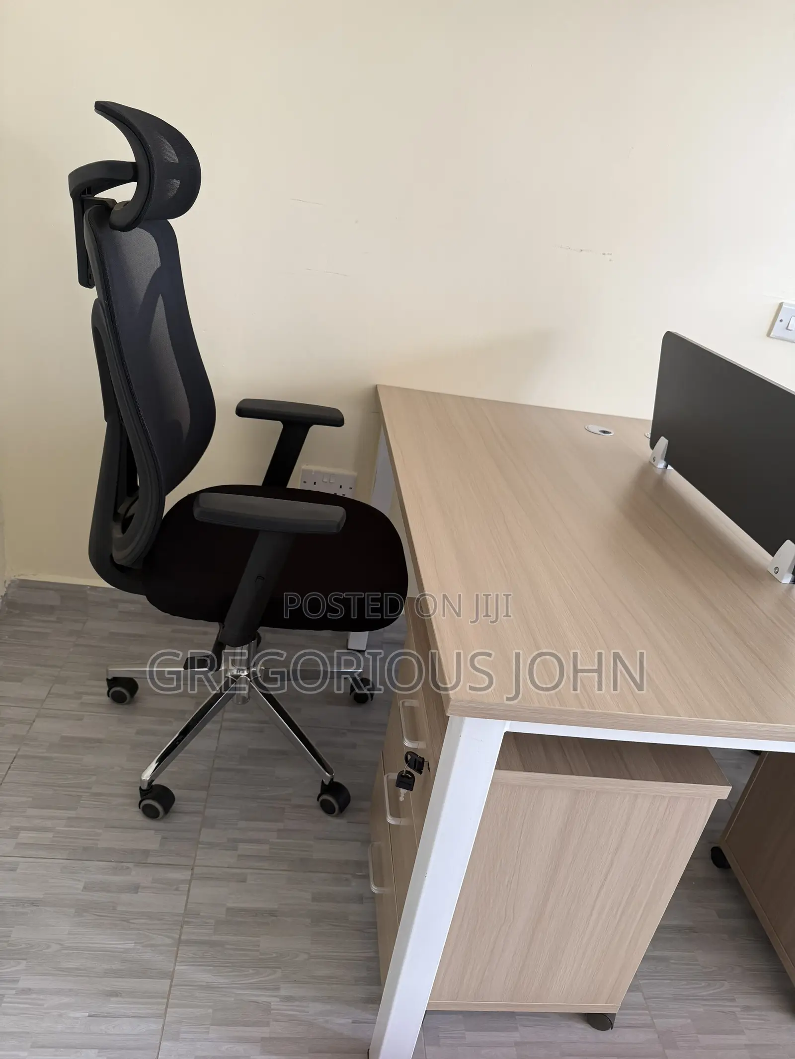 Modern 2-Person Workstation + 2 Ergonomic Chairs