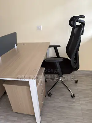 Modern 2-Person Workstation + 2 Ergonomic Chairs