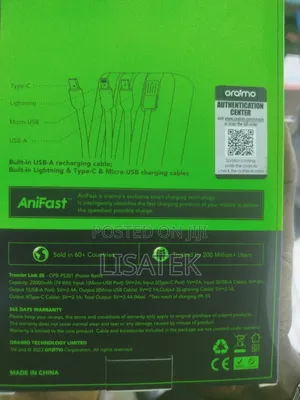 Oraimo 20000mah Power Bank