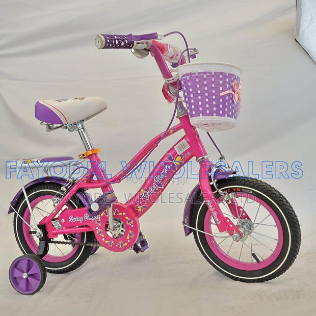 Swing 12 Inch Girls Bicycle – Pink With Rear Carrier