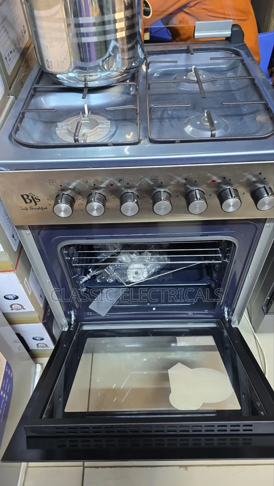 60*60 Stainless Steel Top 3+1 Standing Cooker Available