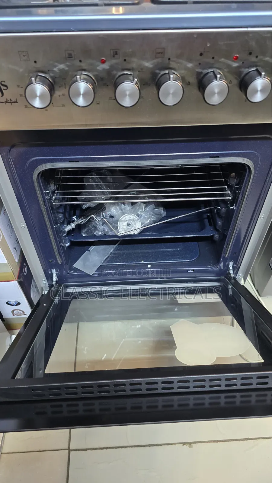60*60 Stainless Steel Top 3+1 Standing Cooker Available