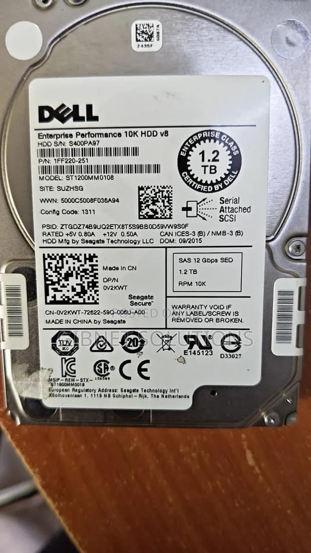 1.2tb Sas 2.5" Server Harddisk