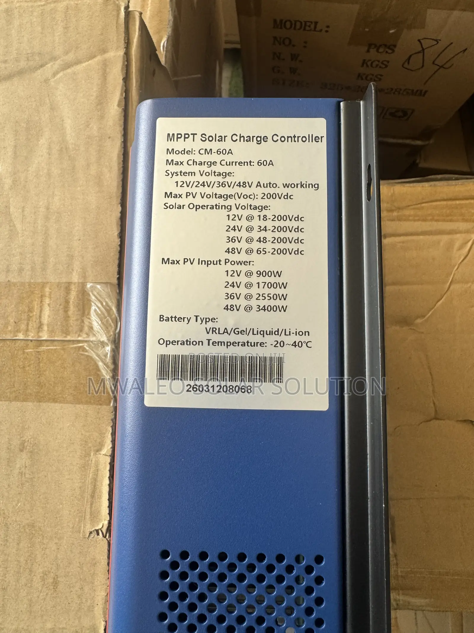 MPPT Charge Controller Snadi 60a