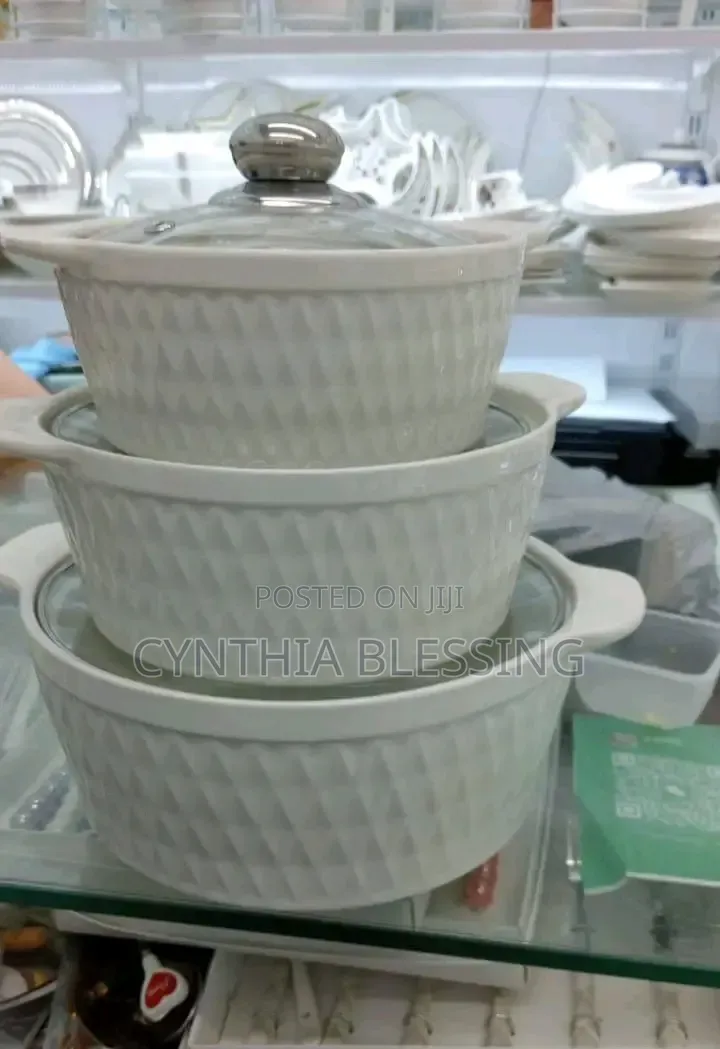 3pc Ceramic Serving Bowl Set