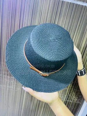 Black Ladies Summer /Beach Straw Hat