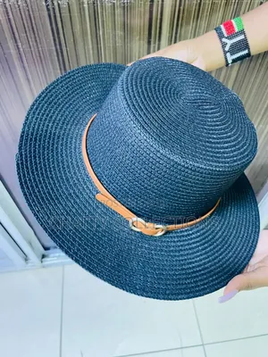 Black Ladies Summer /Beach Straw Hat