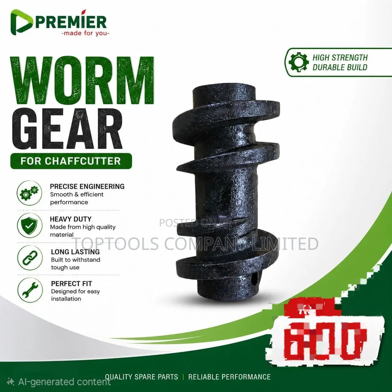 Chaff Cutter Worm Gear