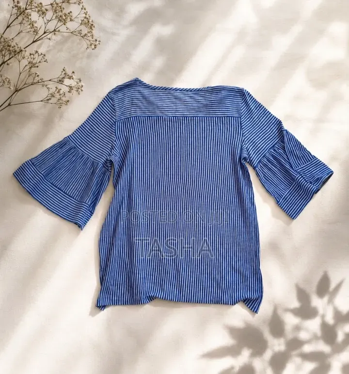 Blue And White Blouse