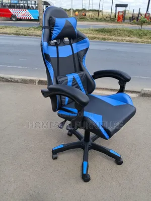 Ergonomic Gaming Office Chair – Blue Black High-Back Executive Chair