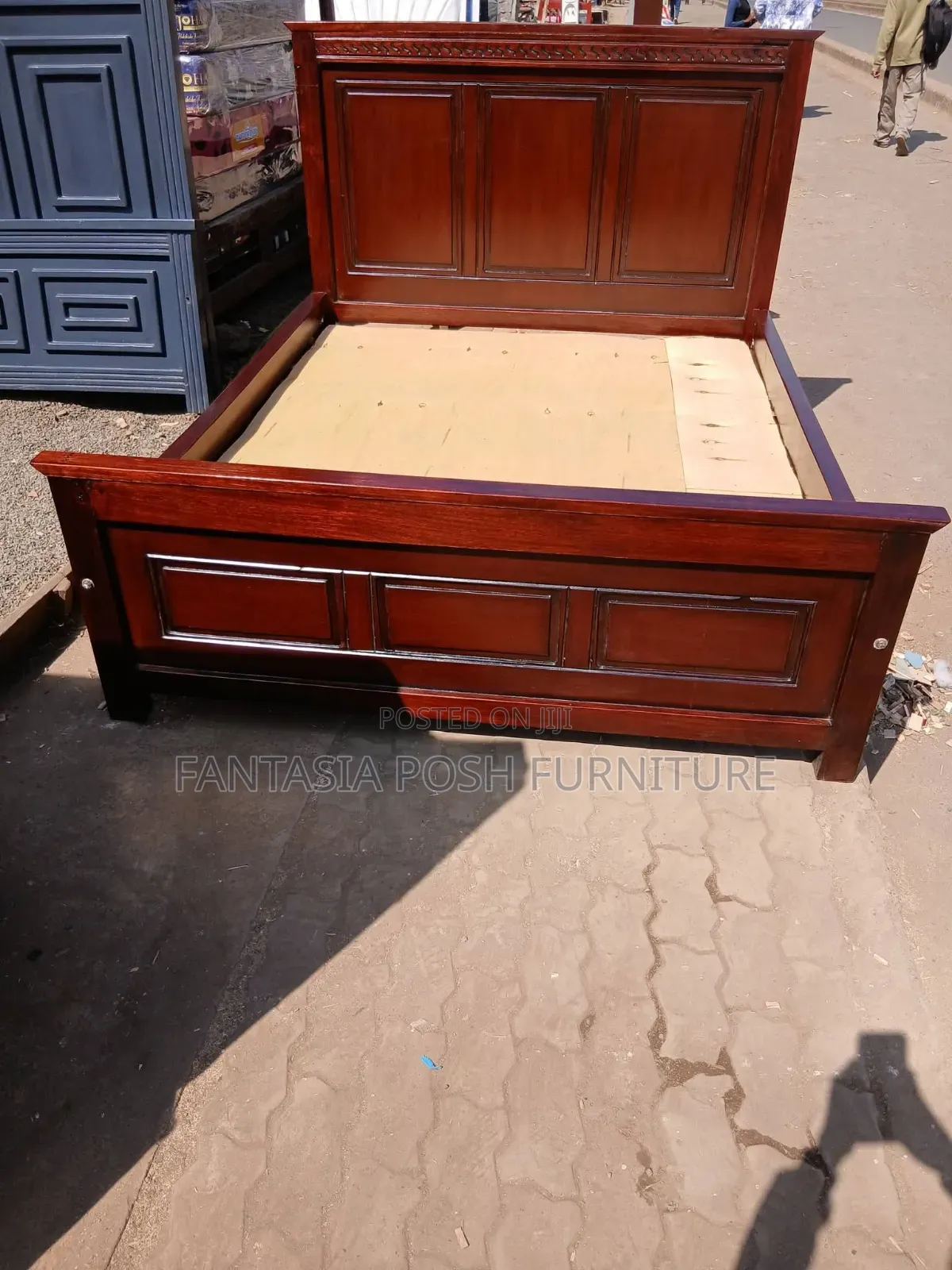 Brown 4x6 Wooden Bed Frame