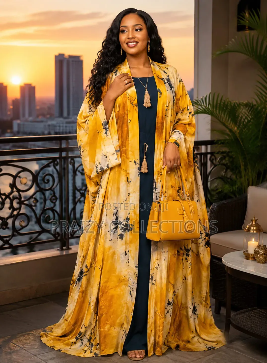 Elegant African Boubou/Kaftan Maxi Gown With Matching Headwrap
