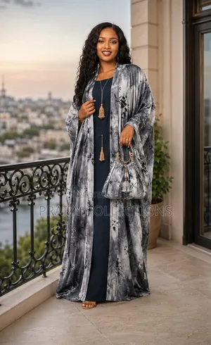 Elegant African Boubou/Kaftan Maxi Gown With Matching Headwrap