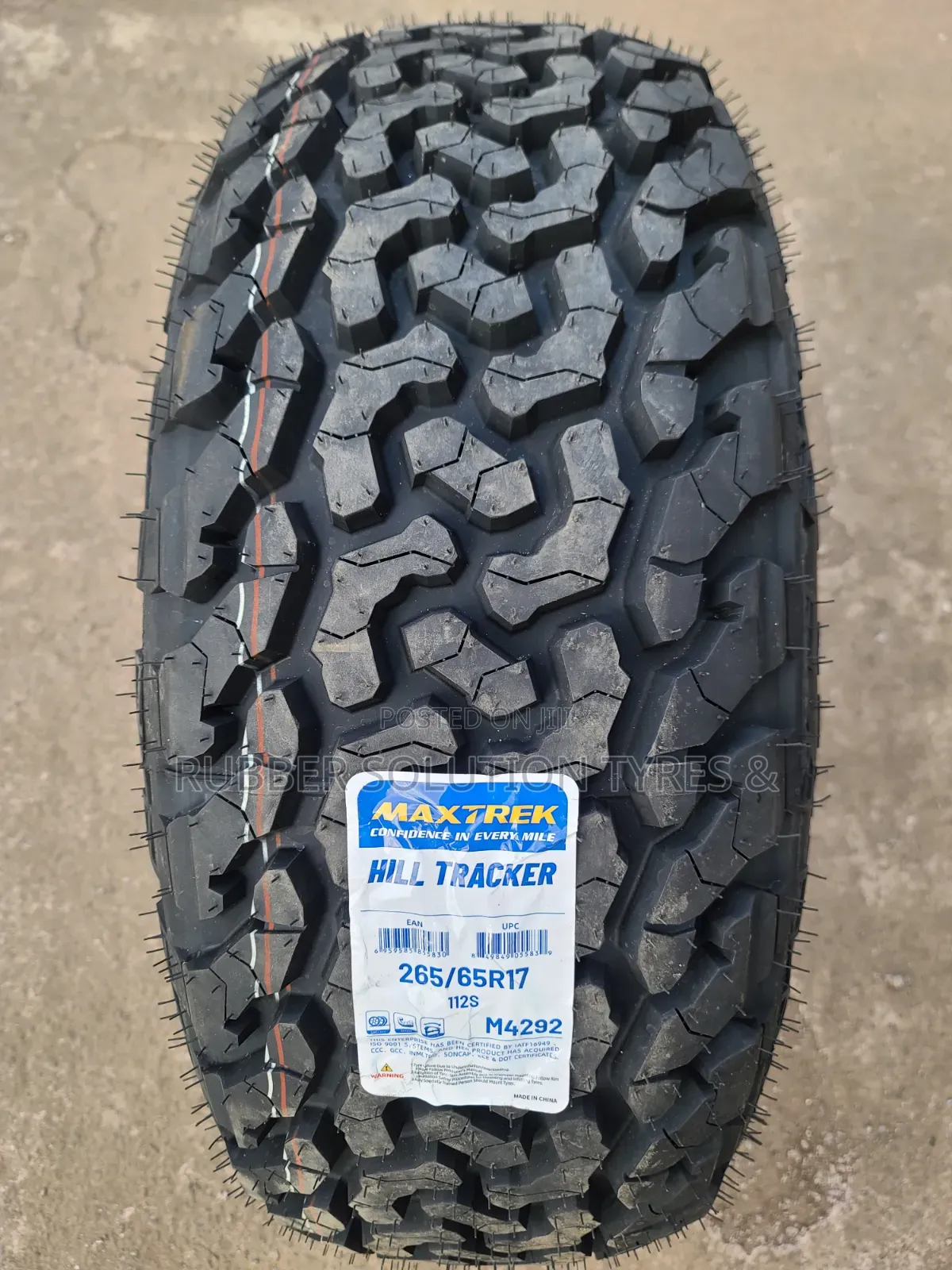 265 /65 R17 Maxtrek Tyres 112s Hill Tracker All-Terrain