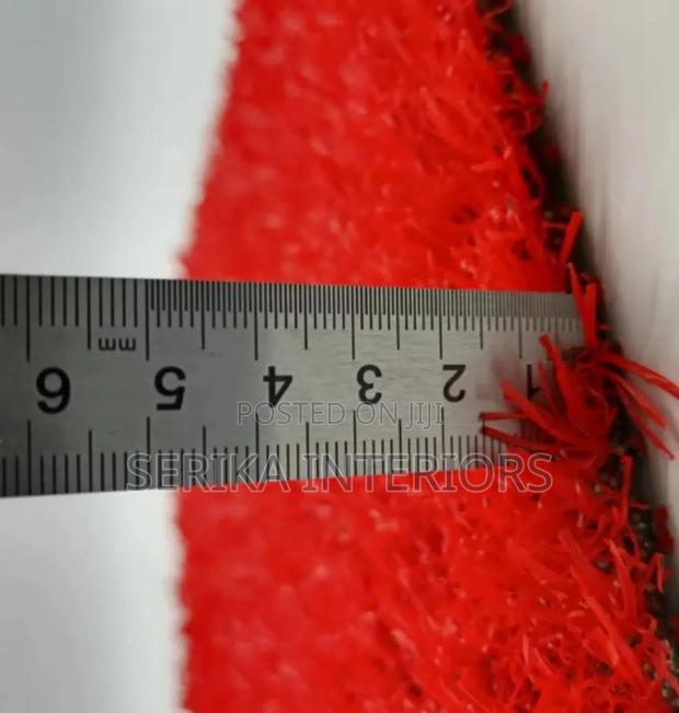 25mm Red Grass Carpets Grass Carpets Environmental Friendly Justin