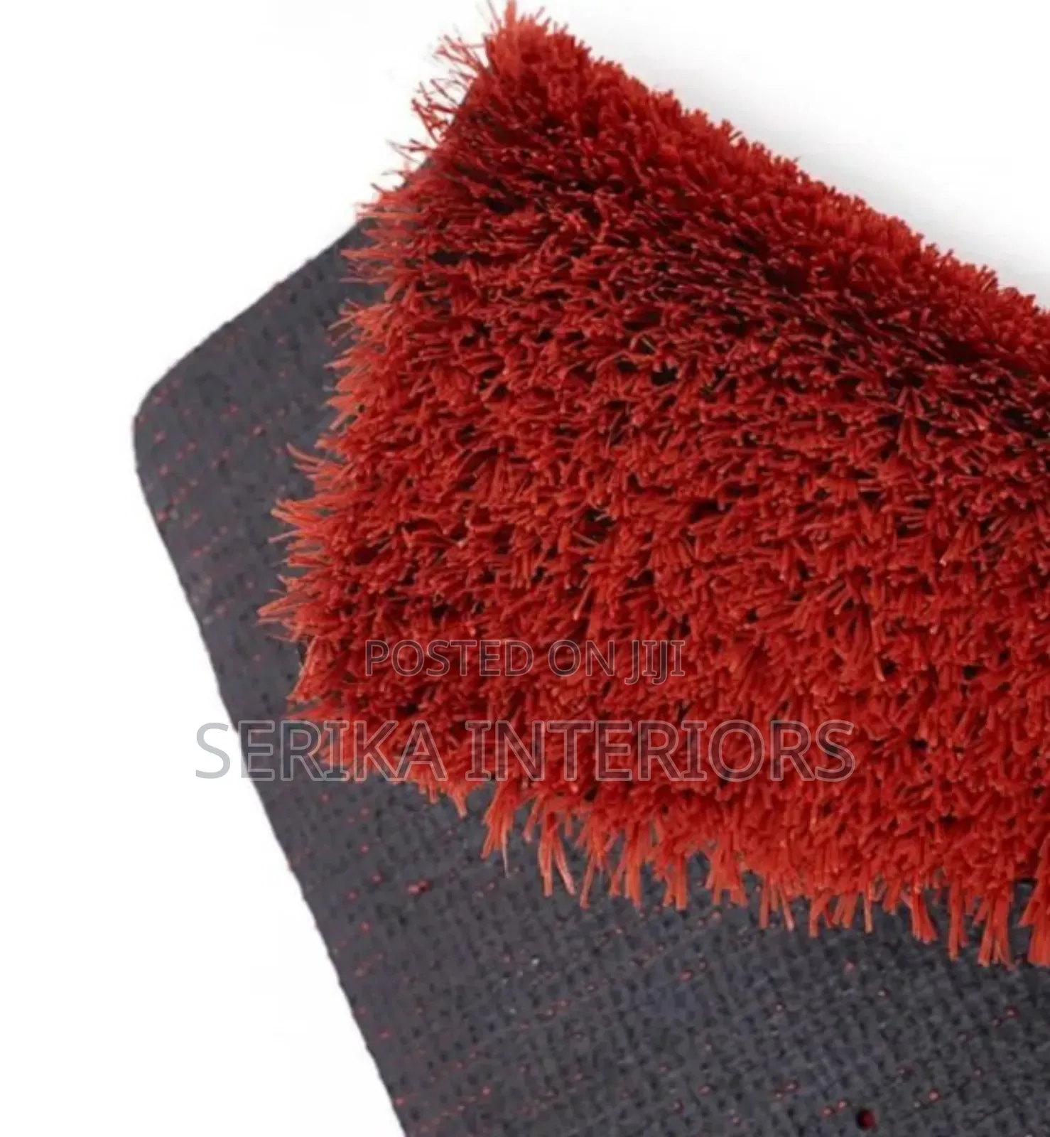 Black Backing Red Grass Carpets Grass Carpets Environmental Friendly