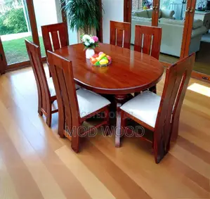 Elegant 6-Seater Wooden Dining Set – Timeless Style for Every Home