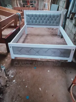 5x6 Grey Tufted Head and Footboard Board.