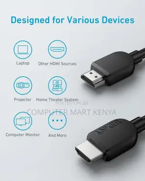 Anker Hdmi Cable (6 Ft, ) Black