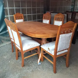 Premium 6-Seater Wooden Dining Set – Where Style Meets Comfort