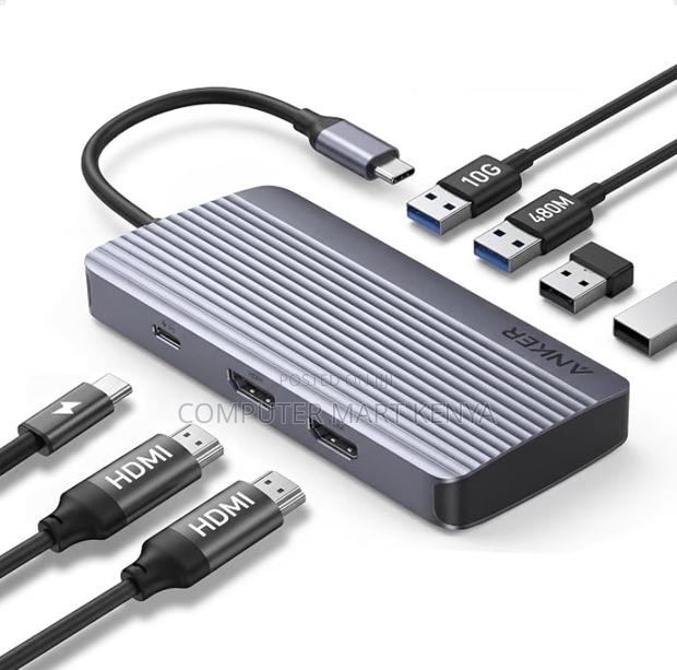 Anker Usb-C Hub (7-in-1, Dual Display) Gray - thumbnail 3