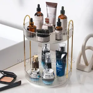 2 Layer Rotating Makeup Storage Rack