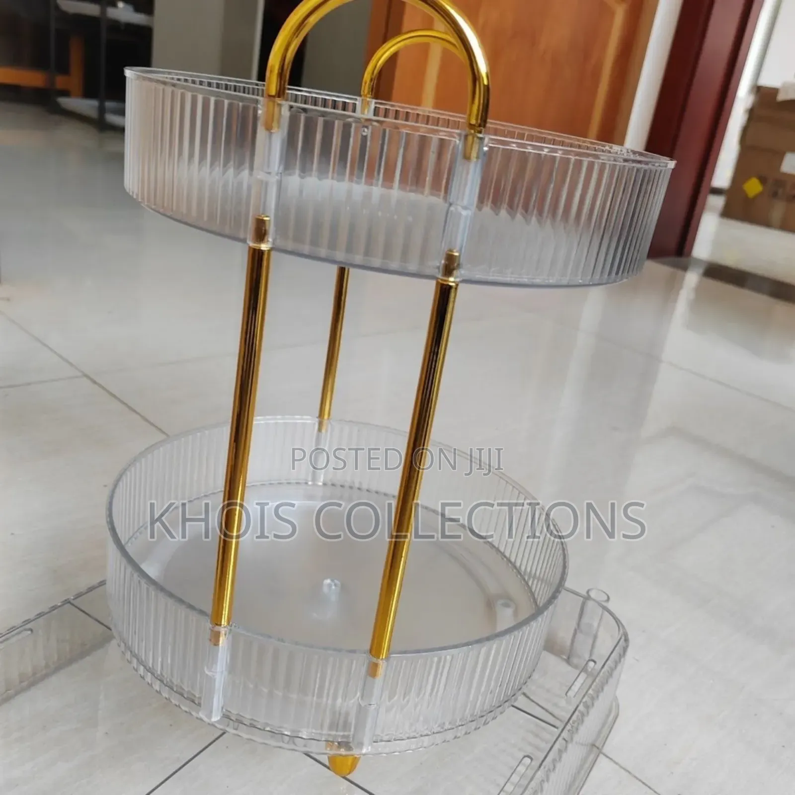 2 Layer Rotating Makeup Storage Rack