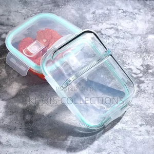 2 Grid Partitioned Glass Lunch Box