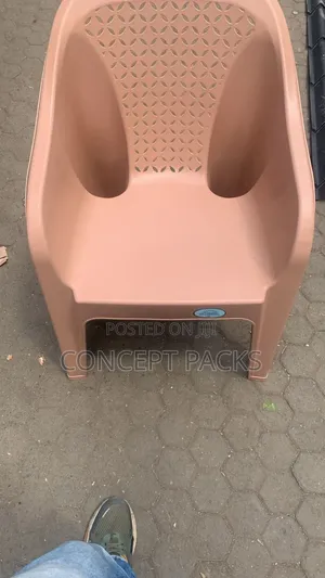 Pink Biege Skyplast Plastic Armchair