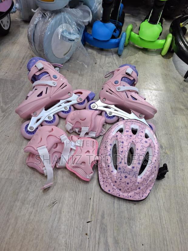 Pink Kids Skates Set Brand New