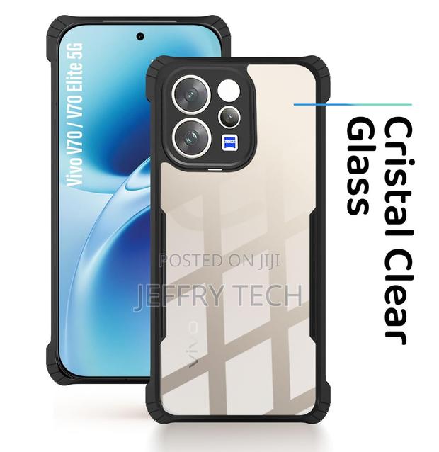Polycarbonate Crystal Clear Back Cover Case for Vivo V70 5g Shockproof - thumbnail 2