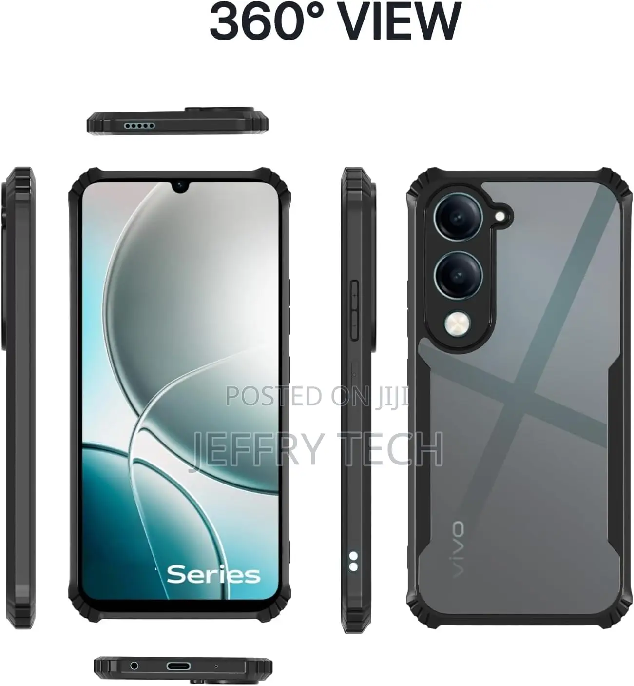 Shockproof Crystal Clear Back Cover Case for Vivo Y04 4g / Vivo Y29s