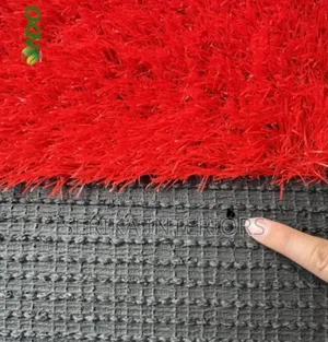 Bright Red Grass Carpets Grass Carpets Environmental Friendly