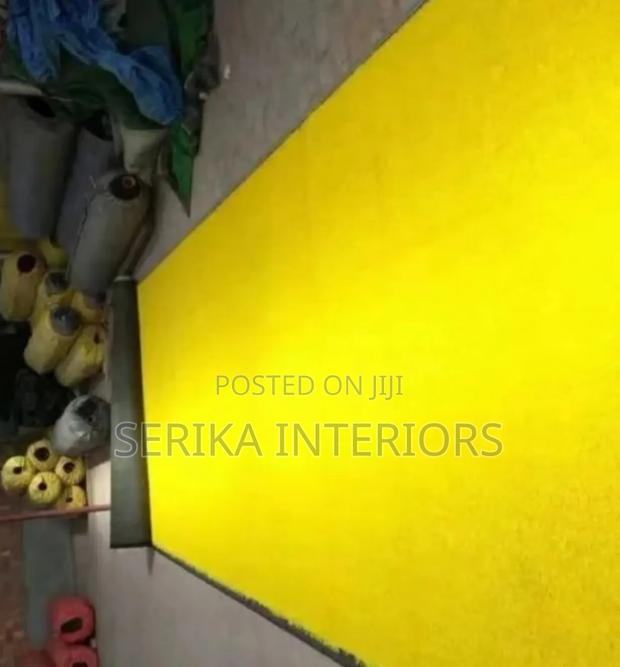 Yellow Artificial Grass Carpets Environmental Friendly Grass Carpets - main view