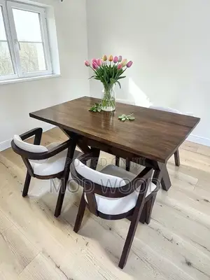 Modern 4 Seater Wooden Dining Set –Minimalist Elegance