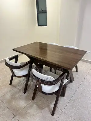 Modern 4 Seater Wooden Dining Set –Minimalist Elegance