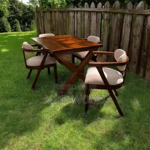 Modern 4-Seater Wooden Dining Set – Stylish Simplicity for Every Home