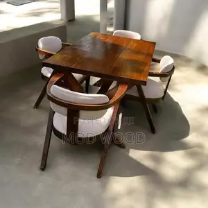 Modern 4-Seater Wooden Dining Set – Stylish Simplicity for Every Home