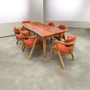 Modern 6-Seater Solid Wood Dining Set – Contemporary Luxury