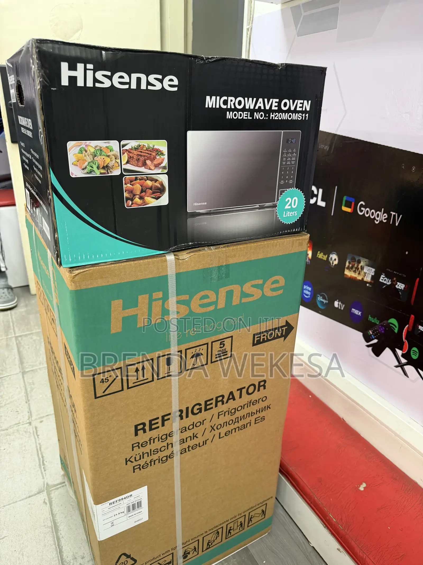 Hisense 94l Single Door Fridge Ref094dr 20l Microwave Oven H20moms11