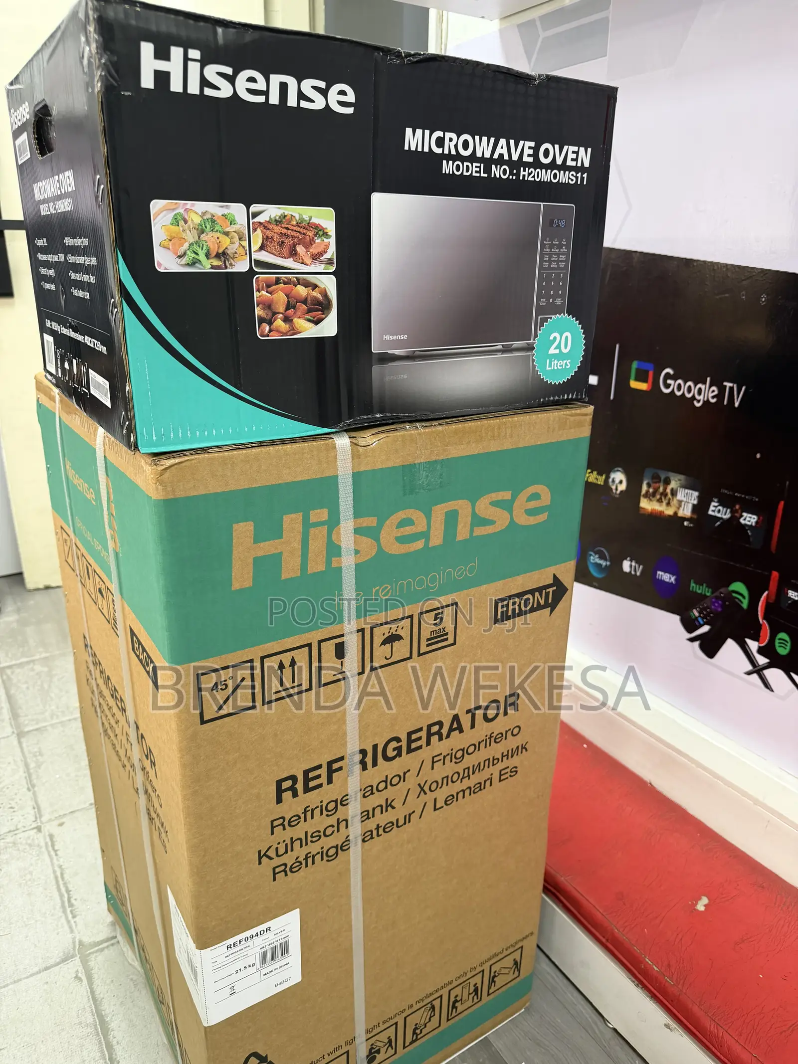 Hisense 94l Single Door Fridge Ref094dr 20l Microwave Oven H20moms11